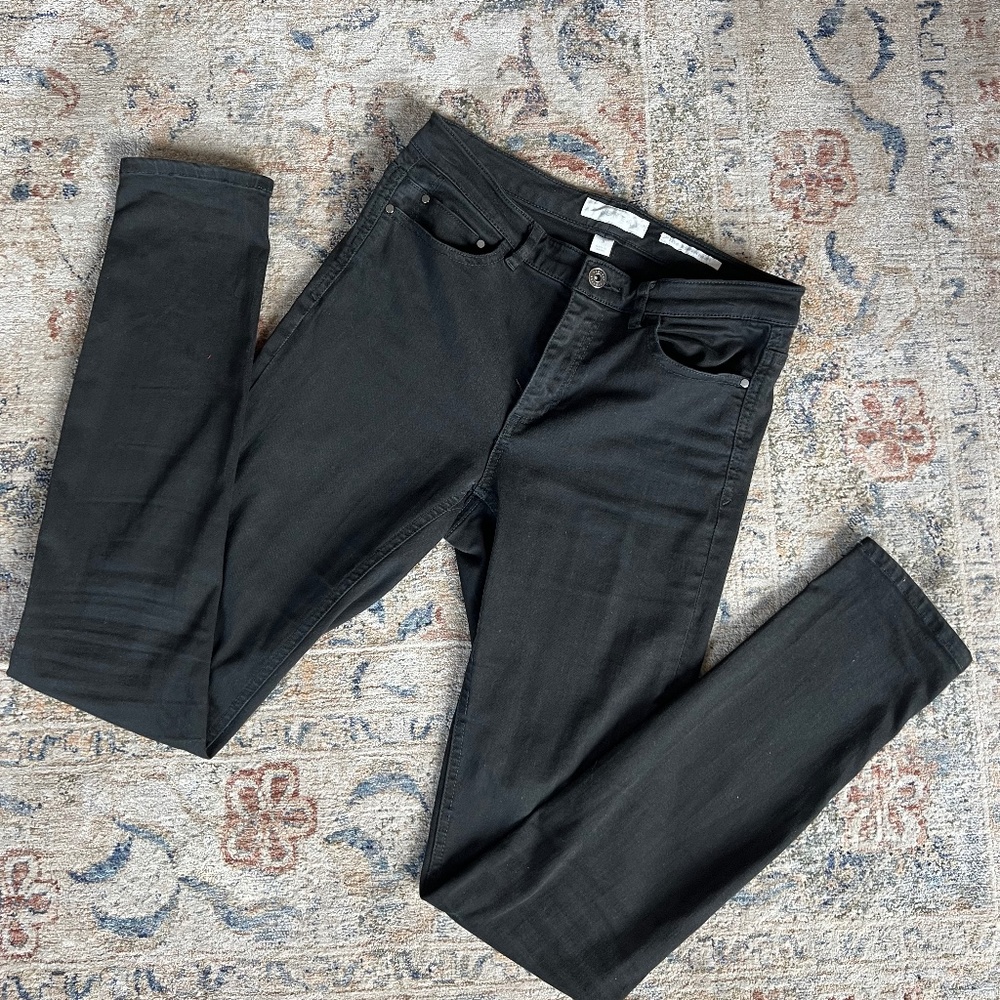 Denim, Skinny, mid rise, washed black